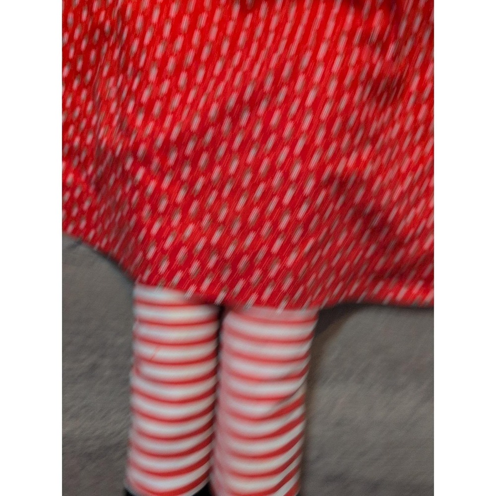 Vintage Raggedy Ann Handmade Rag Doll Red Floral Dress Yarn Hair 36 Inch - Picture 6 of 16